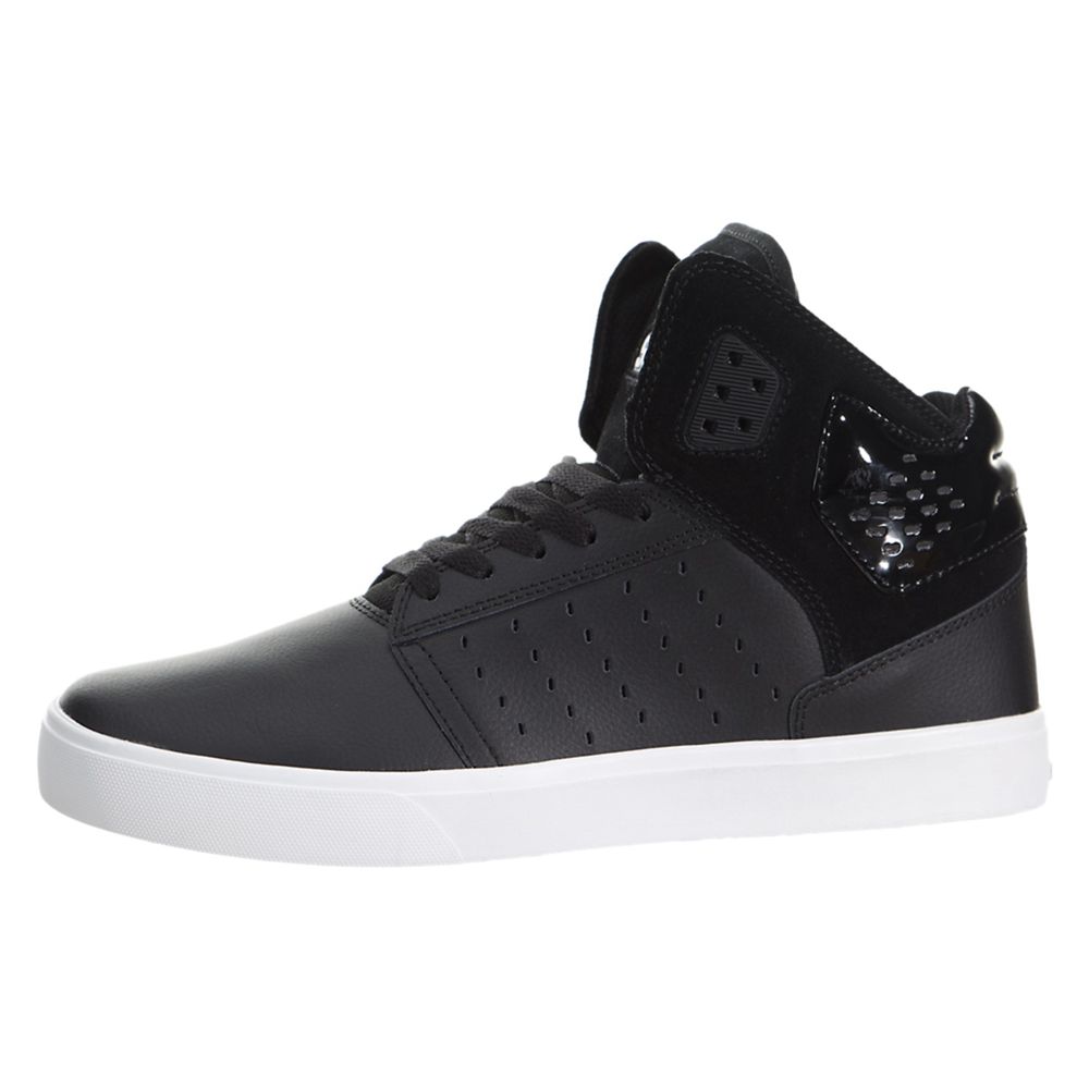 Chaussures de Skate Supra Atom Noir Black/White Homme | SJN-67235224